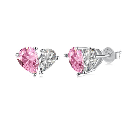 [Royal Jewellery]Dazzling Elegant Heart Cut Lover Earrings