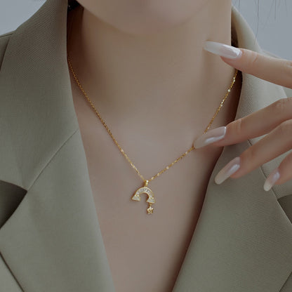 [Royal Jewellery]Unique Rainbow Star Necklace