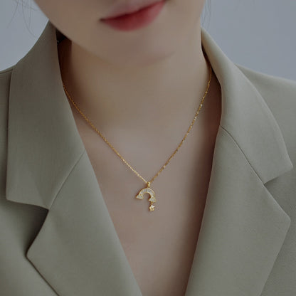 [Royal Jewellery]Unique Rainbow Star Necklace