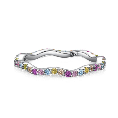 [Royal Jewellery]Dainty Colorful Round Cut Party Ring