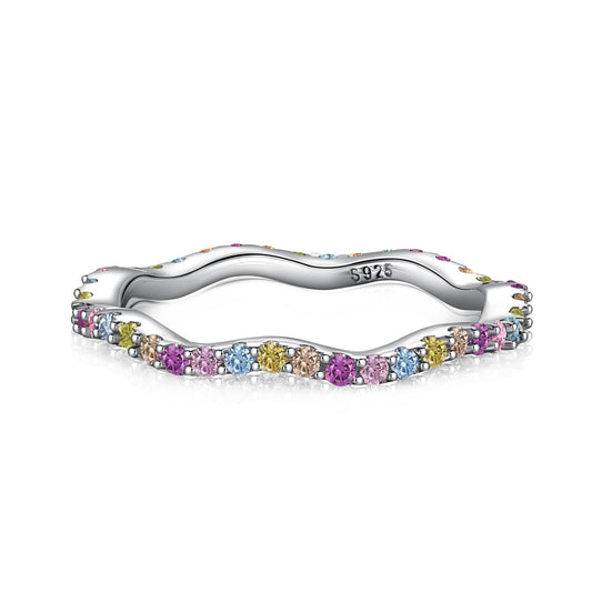 [Royal Jewellery]Dainty Colorful Round Cut Party Ring