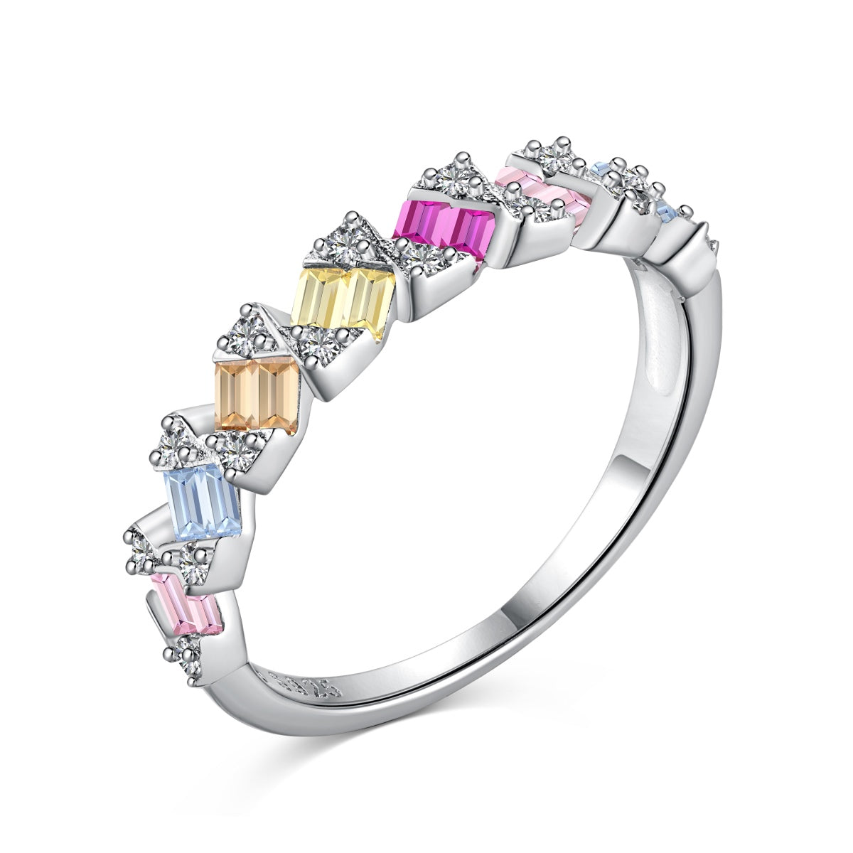 [Royal Jewellery]Delicate Vibrant Emerald Cut Daily Ring