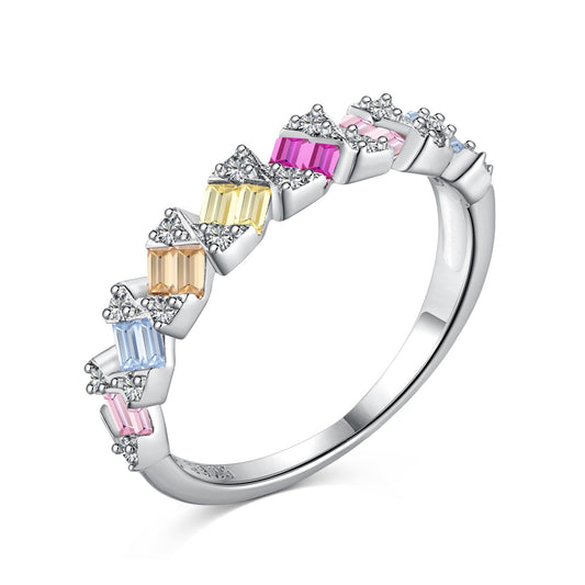 [Royal Jewellery]Delicate Vibrant Emerald Cut Daily Ring