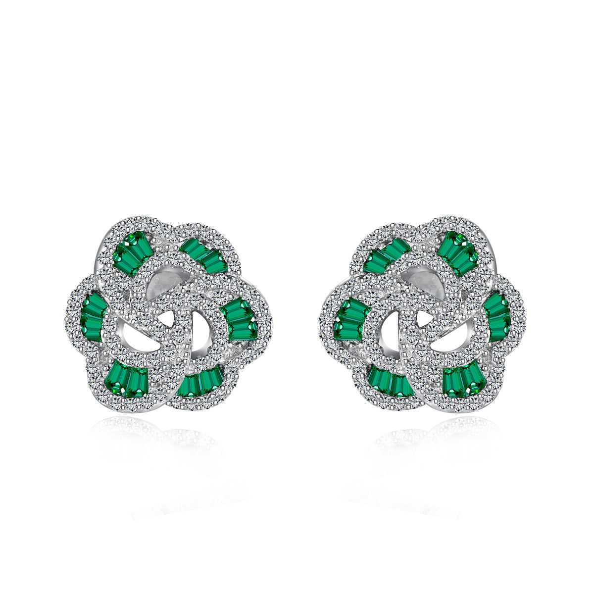 [Royal Jewellery]Exquisite Flower Shape Daily Earrings