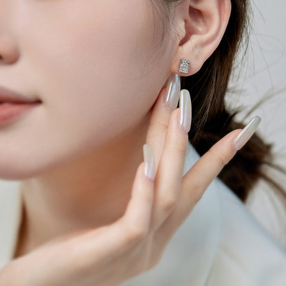 [Royal Jewellery]Radiant Luxurious Princess Cut Daily Earrings