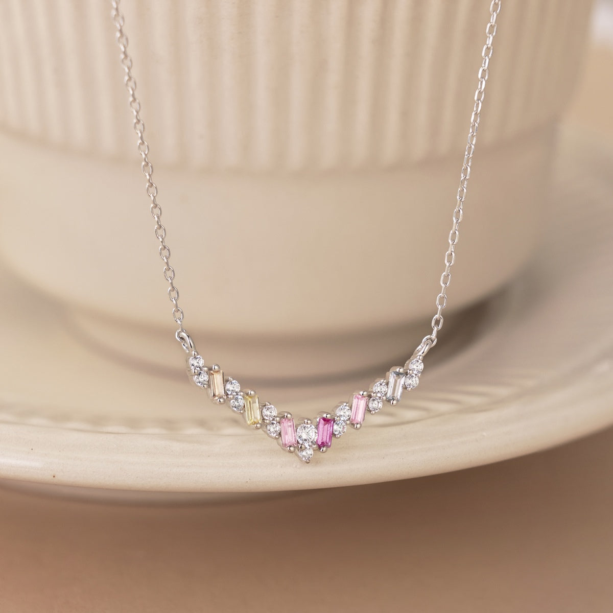 [Royal Jewellery]Dazzling Rainbow Necklace