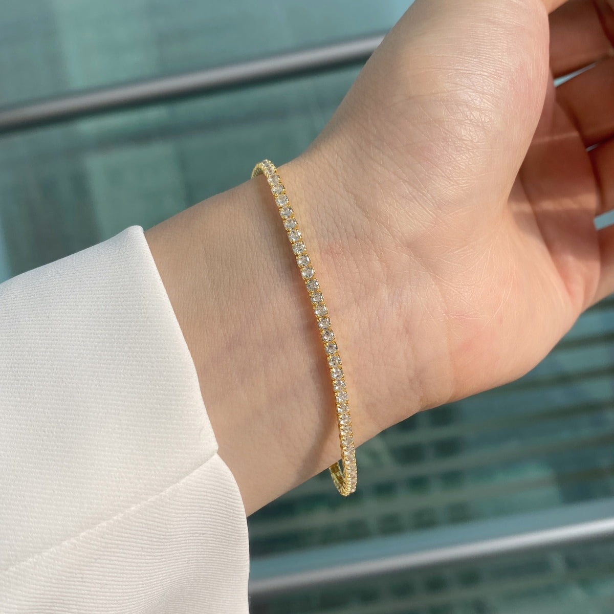 [Royal Jewellery]Radiant Colorful Round Cut Party Bracelet