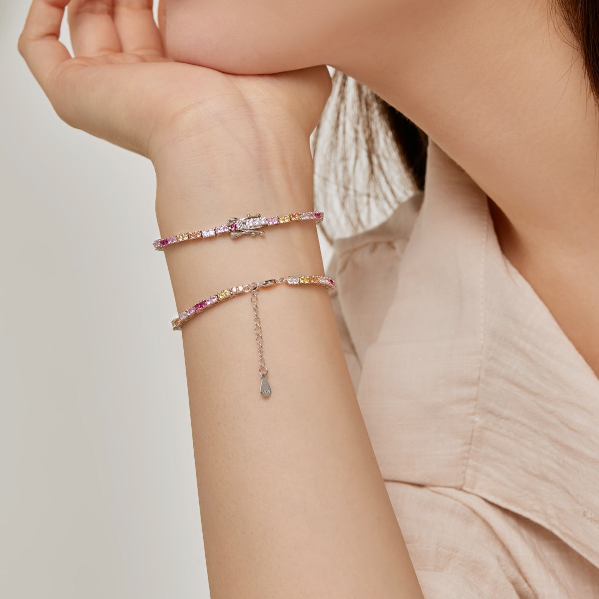 [Royal Jewellery]Delicate Romantic Heart Shape Lover Bracelet