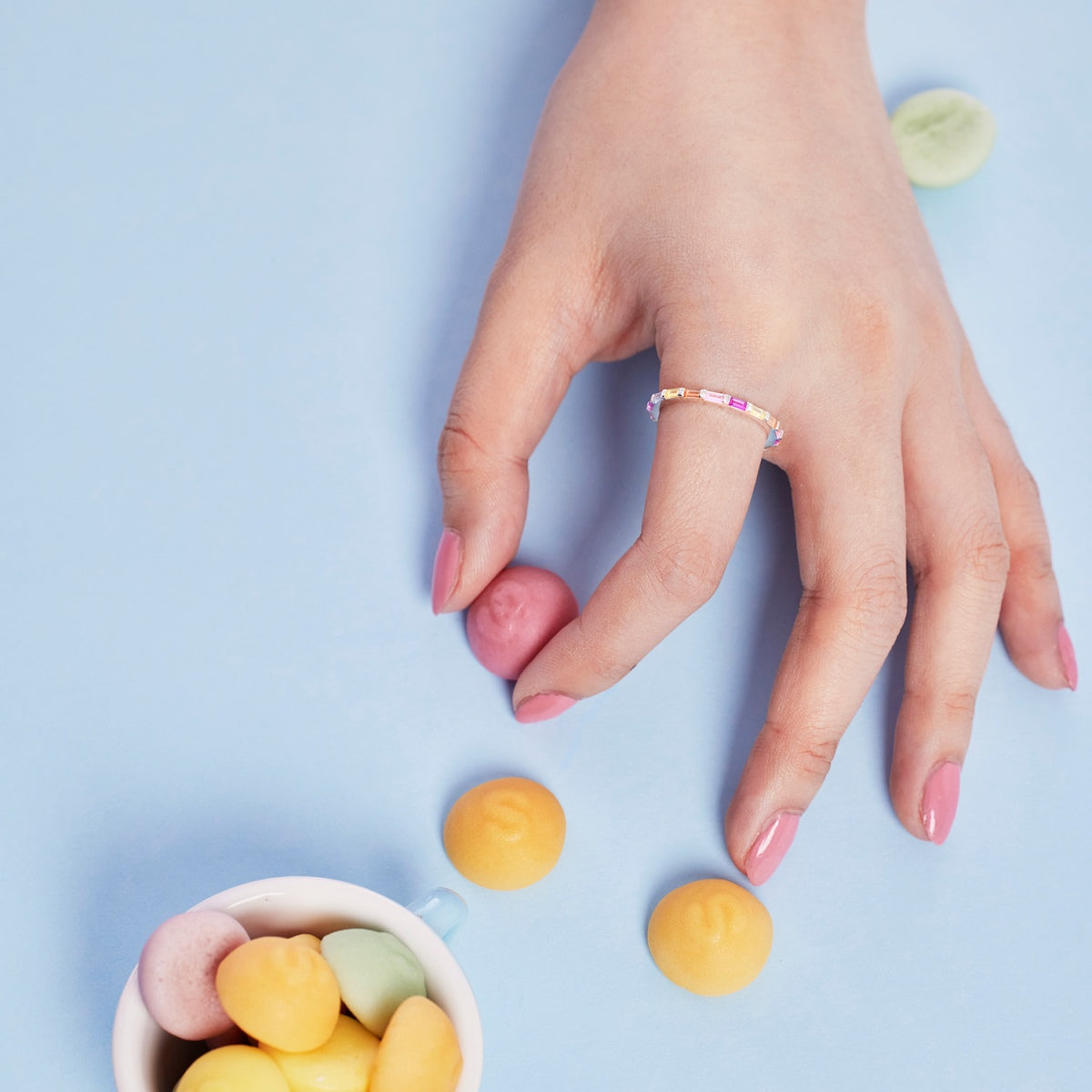 [Royal Jewellery]Lively In Shades Elegant Radiant Cut Daily Ring