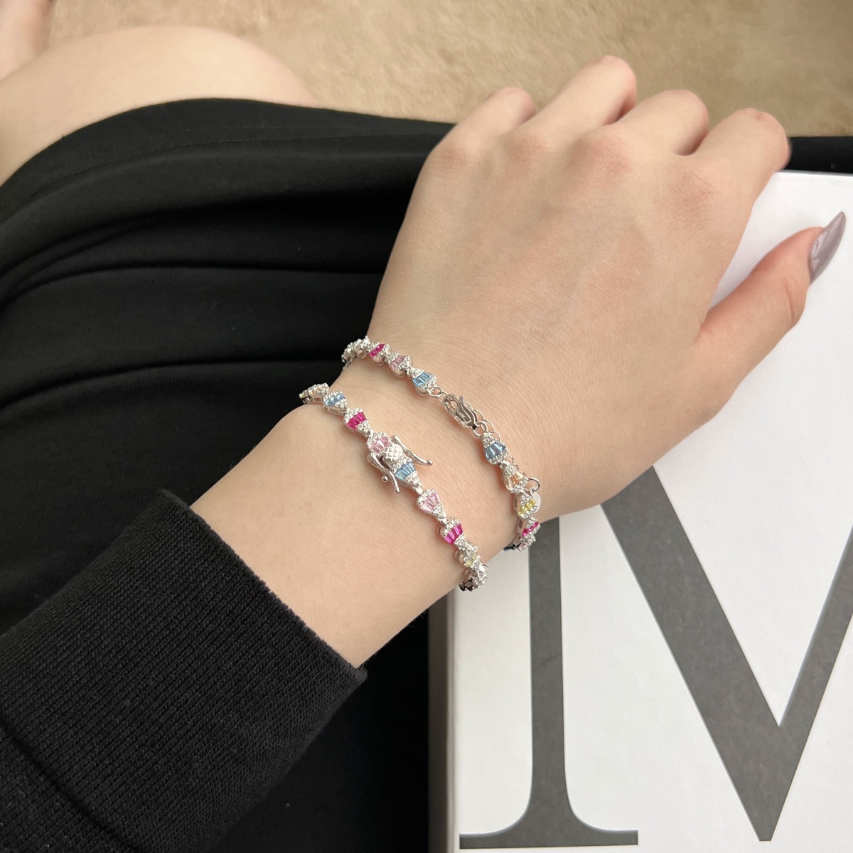 [Royal Jewellery]Radiant Water Drop Shape Daily Bracelet