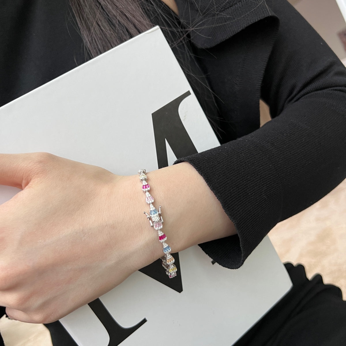 [Royal Jewellery]Radiant Water Drop Shape Daily Bracelet