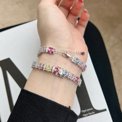[Royal Jewellery]Delicate Colorful Multi Cut Party Bracelet
