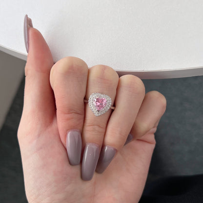 [Royal Jewellery]Delicate Ebullient Heart Shape Wedding Ring