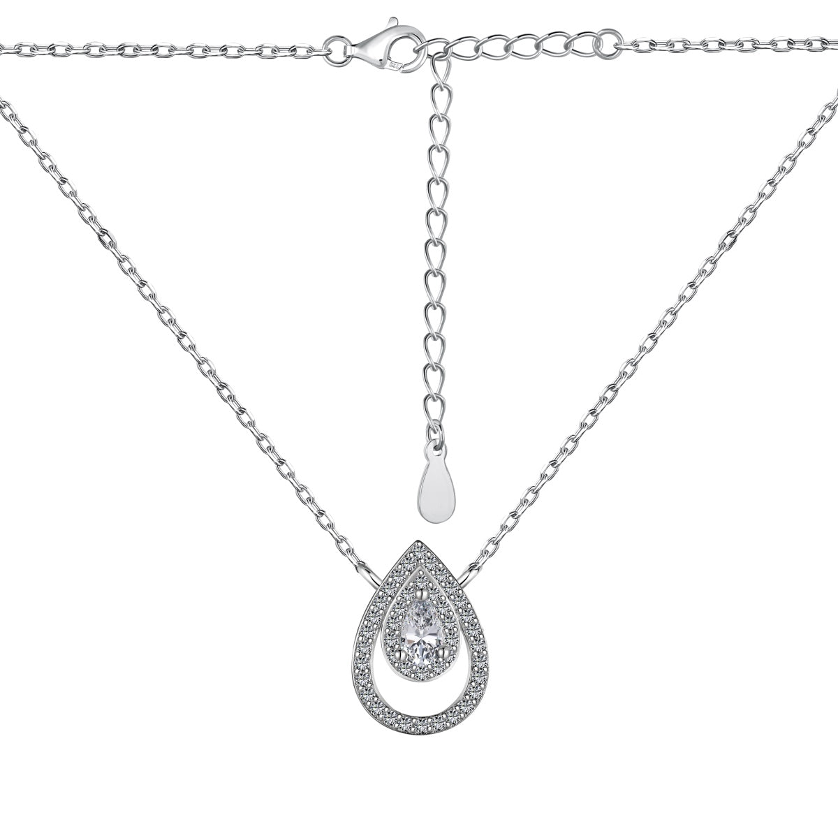[Royal Jewellery]Sparkling Pear Cut Necklace