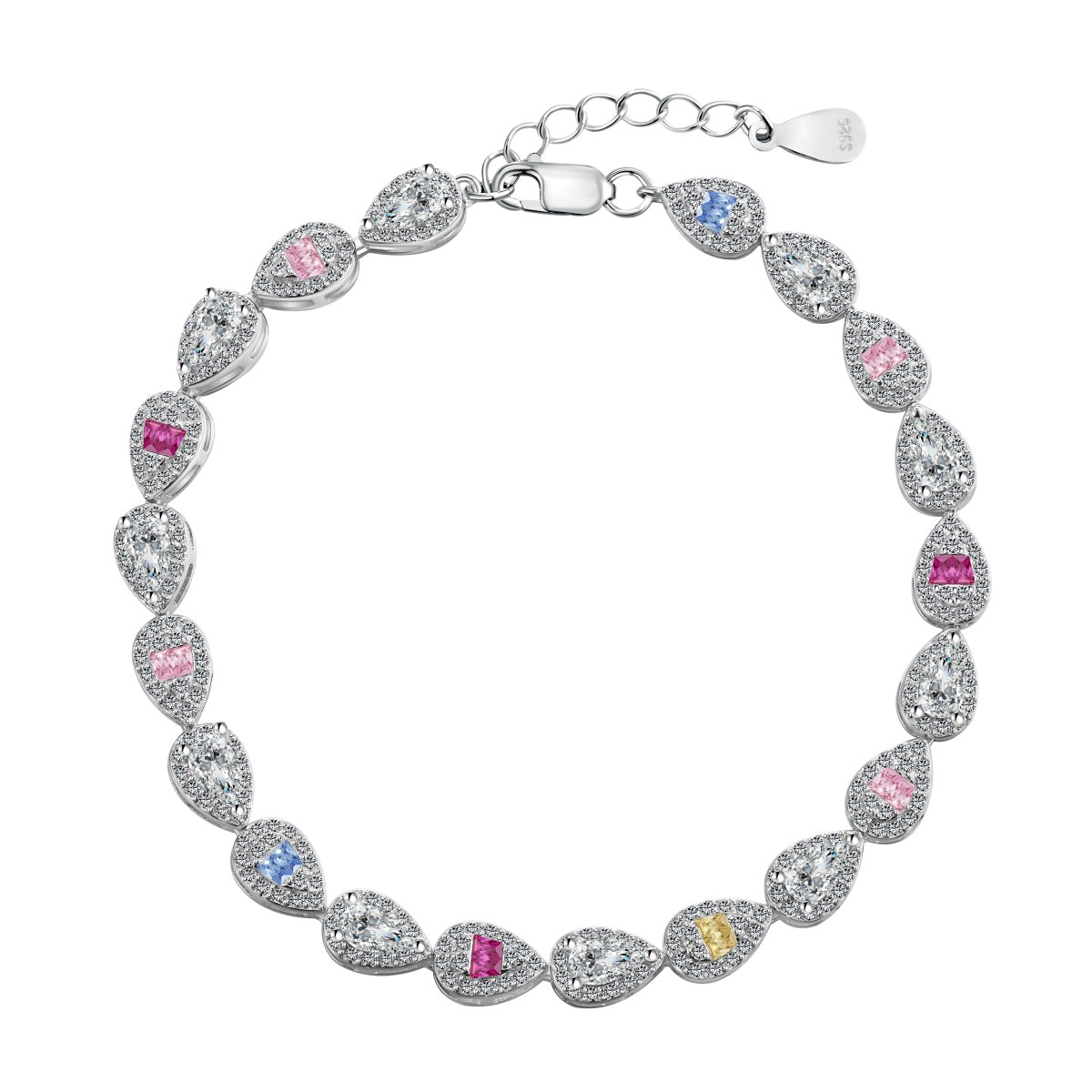 [Royal Jewellery]0.25 Carat Radiant Water Drop Shape Daily Bracelet