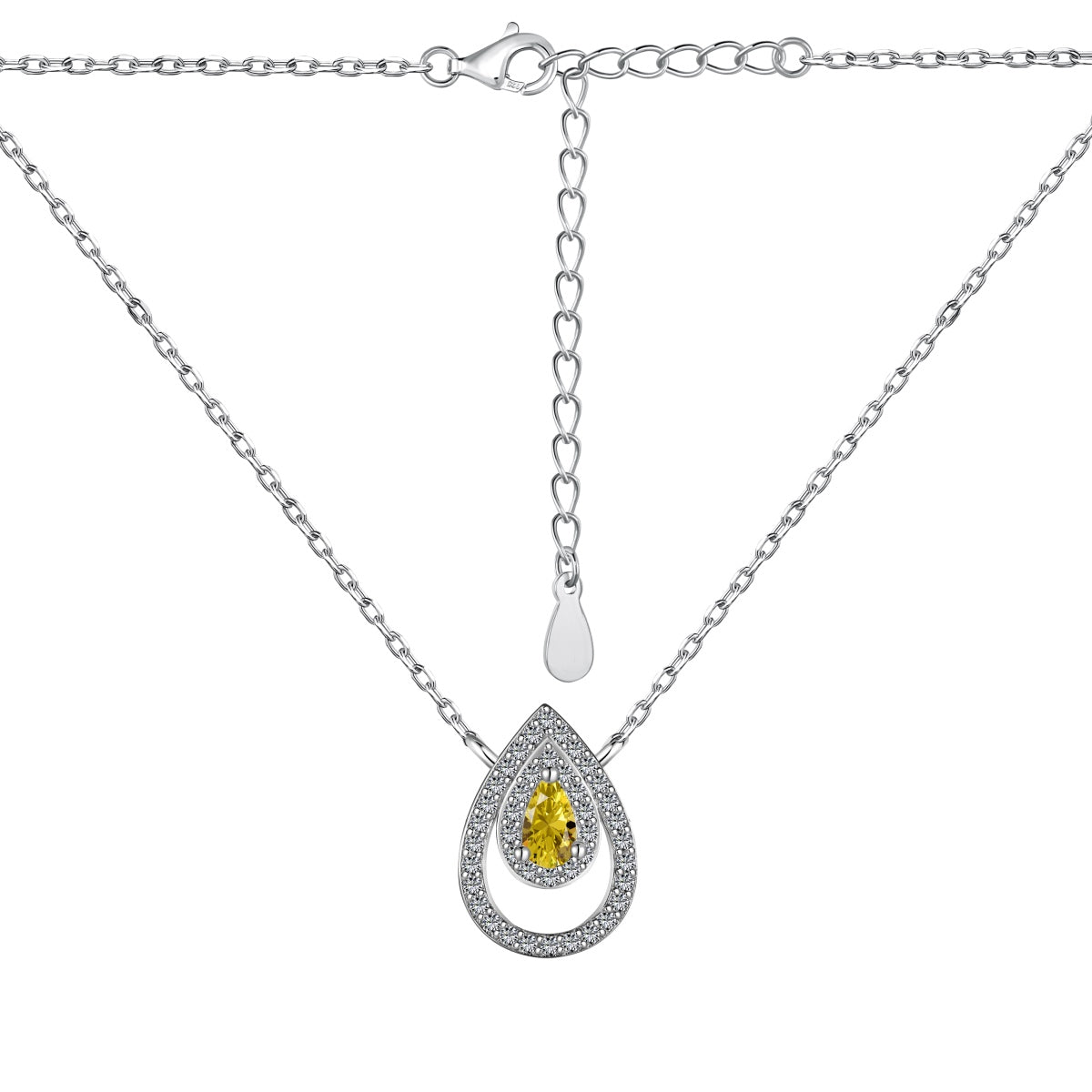 [Royal Jewellery]Sparkling Pear Cut Necklace