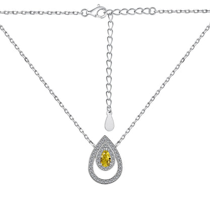 [Royal Jewellery]Sparkling Pear Cut Necklace