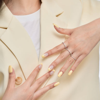 [Royal Jewellery]Radiant Sparkling Round Cut Daily Ring