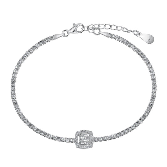 [Royal Jewellery]Luxurious Dazzling Square Shape Banquet Bracelet