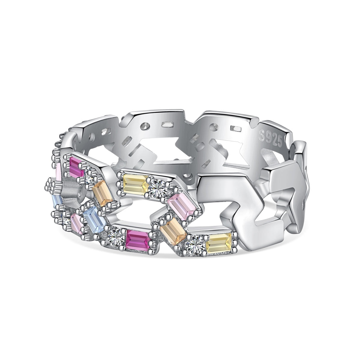 [Royal Jewellery]Sparkling Vibrant Emerald Cut Daily Ring