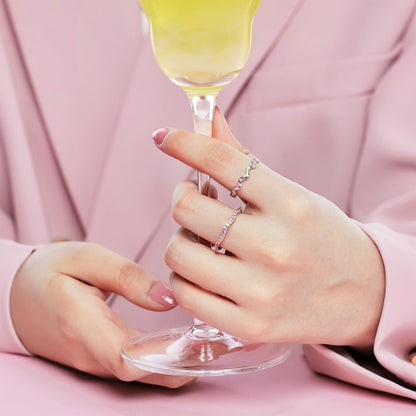 [Royal Jewellery]Dainty Colorful Round Cut Party Ring