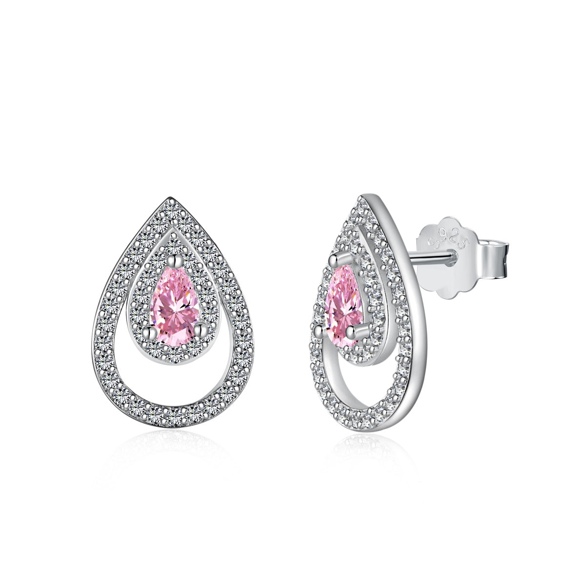 [Royal Jewellery]Sparkling Delicate Water Drop Shape Daily Earrings