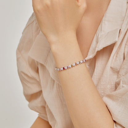 [Royal Jewellery]Radiant Colorful Round Shape Daily Bracelet