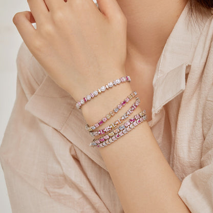[Royal Jewellery]Radiant Colorful Round Shape Daily Bracelet