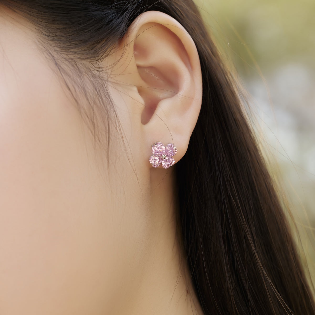 [Royal Jewellery]Four-Leaf Clover Ball Earrings