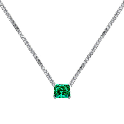 [Royal Jewellery]4.0 Carat Elegant Radiant Cut Necklace