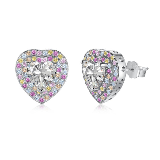 [Royal Jewellery]Dazzling Heart Shape Lover Earrings