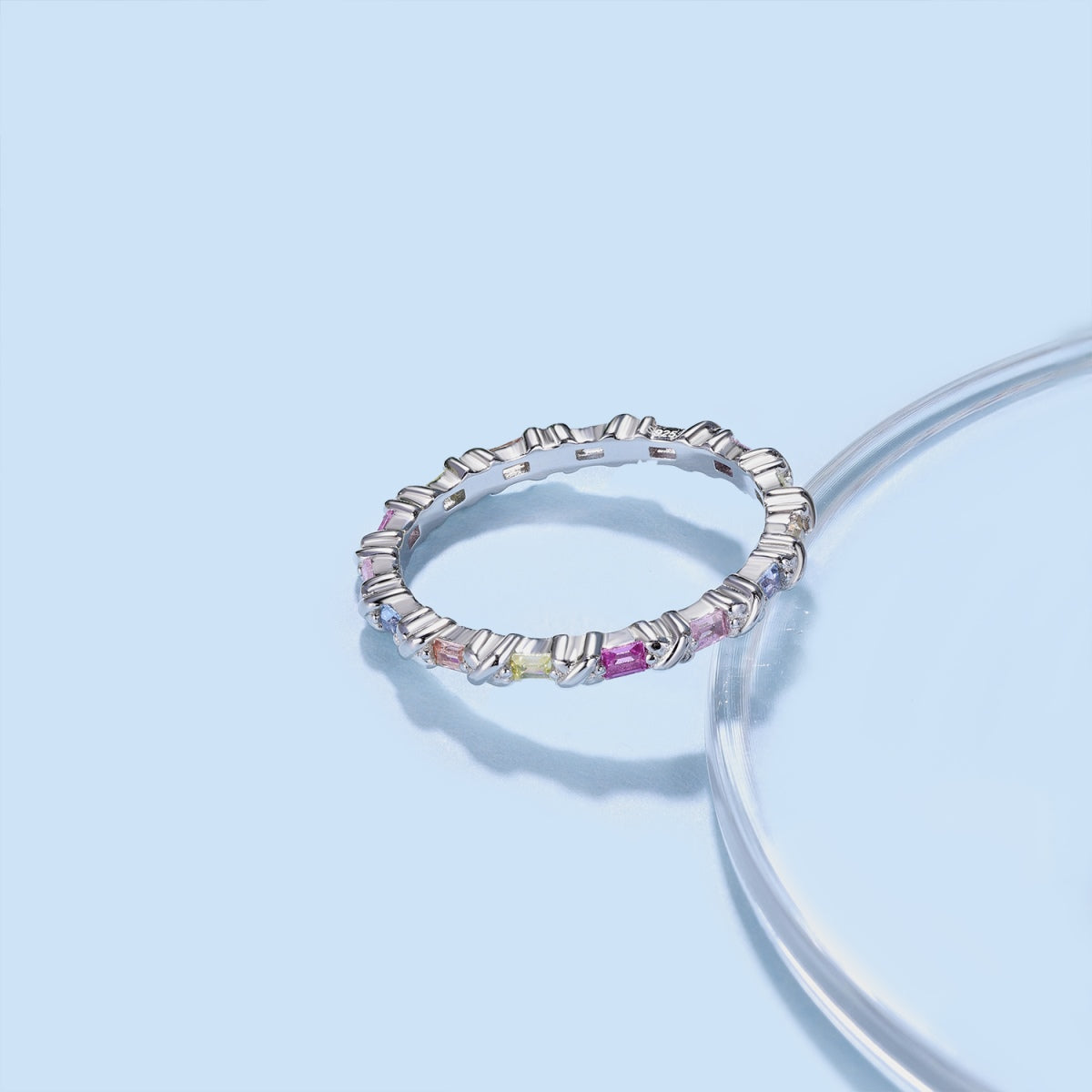 [Royal Jewellery]Charming Colorful Round Cut Daily Ring