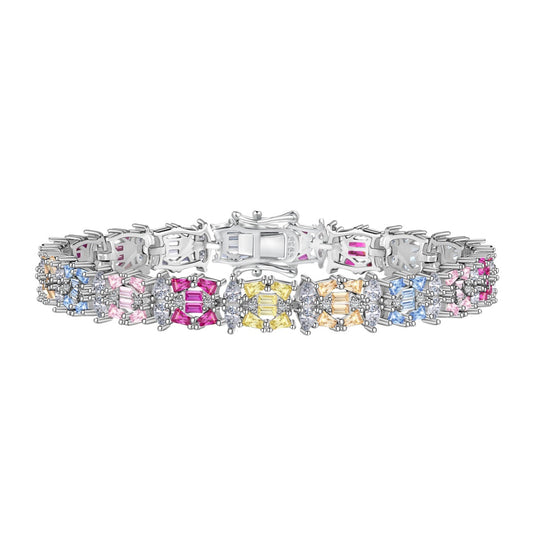 [Royal Jewellery]Delicate Colorful Multi Cut Party Bracelet