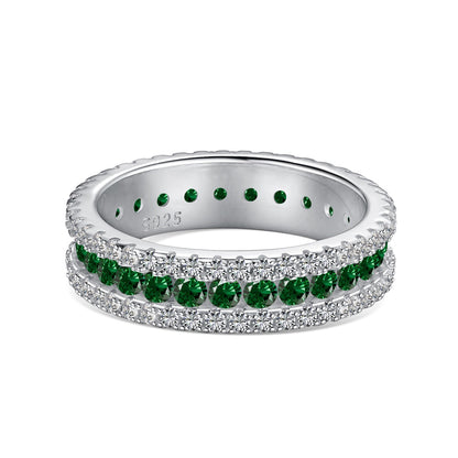[Royal Jewellery]Delicate Colorful Round Cut Daily Ring