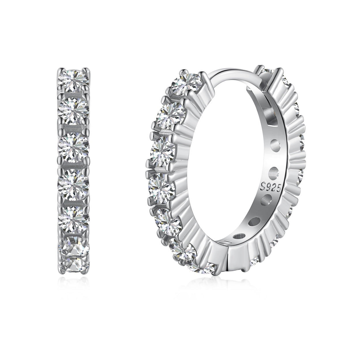 [Royal Jewellery]Radiant Colorful Round Cut Earrings