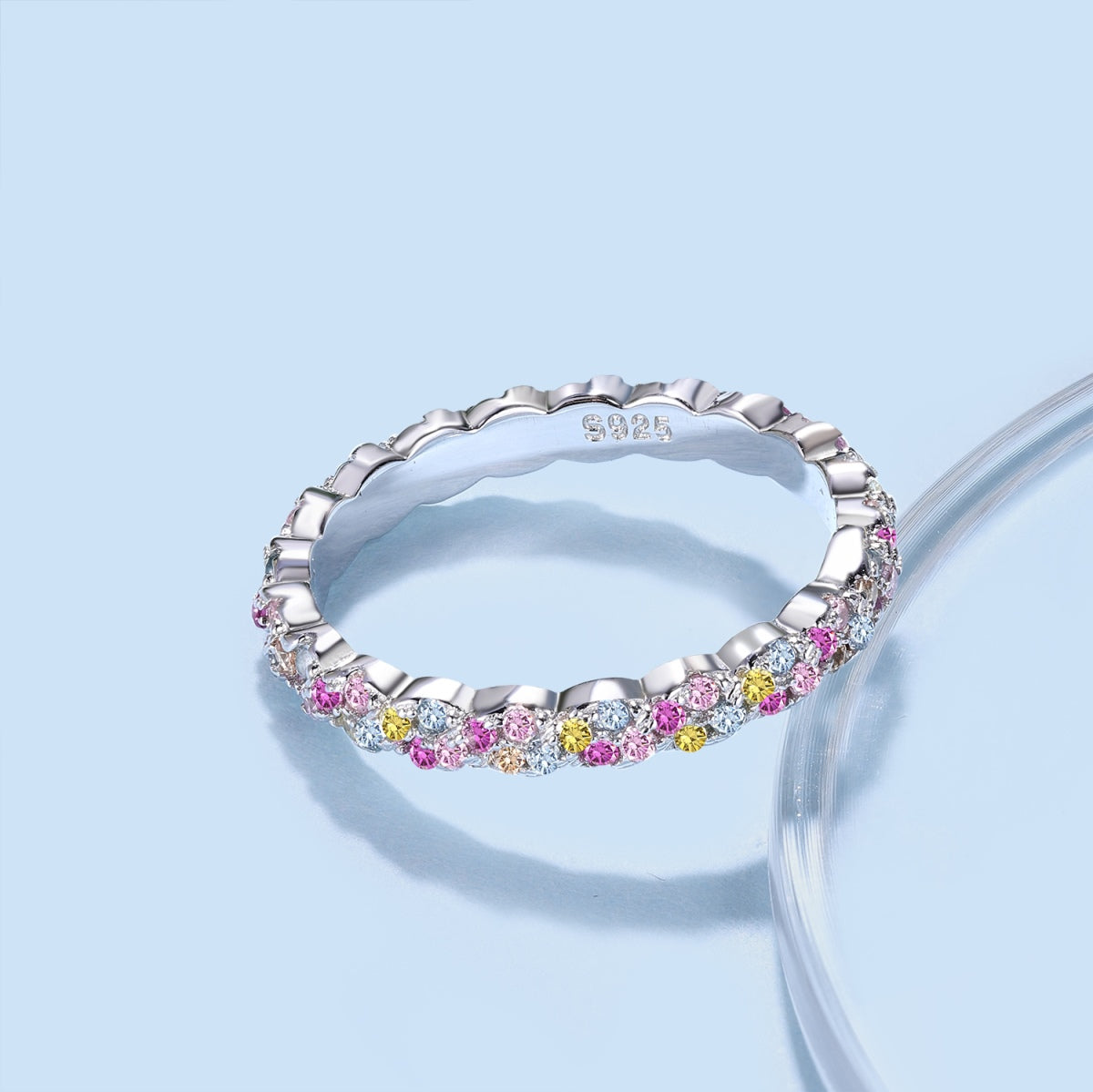 [Royal Jewellery]Dainty Ebullient Round Cut Daily Ring