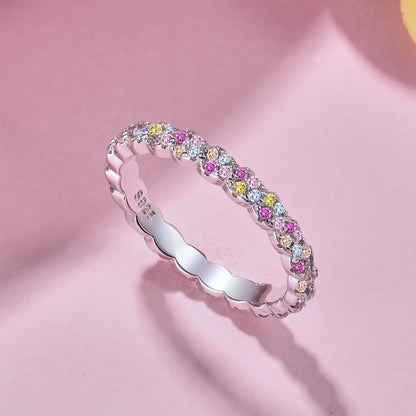 [Royal Jewellery]Dainty Ebullient Round Cut Daily Ring