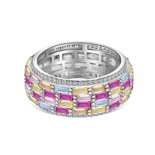 [Royal Jewellery]Radiant Colorful Radiant Cut Daily Ring