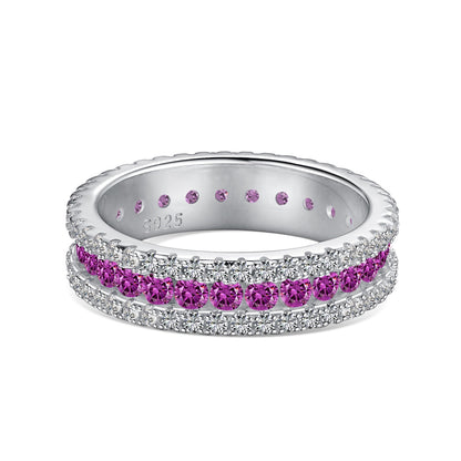[Royal Jewellery]Delicate Colorful Round Cut Daily Ring