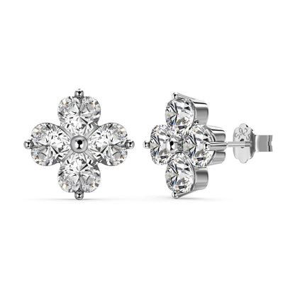 [Royal Jewellery]Four-Leaf Clover Ball Earrings