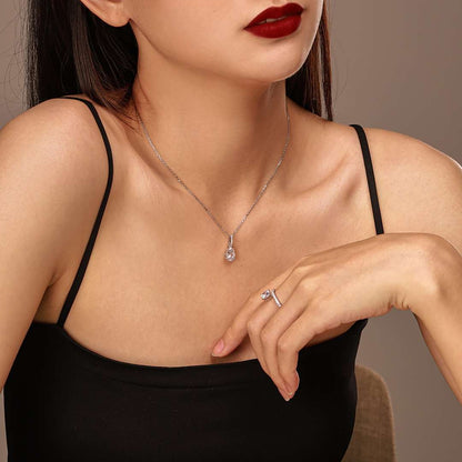 [Royal Jewellery]Delicate Water Drop Shape Fashion Necklace