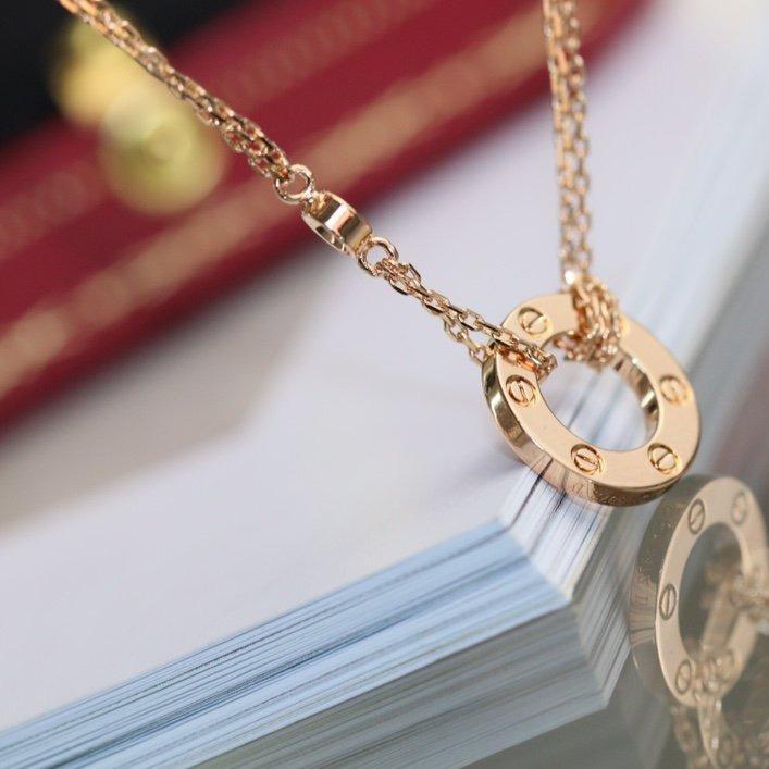 [Royal Jewellery]LOVE NECKLACE ADJUSTABLE ROSE GOLD 2 DIAMOND