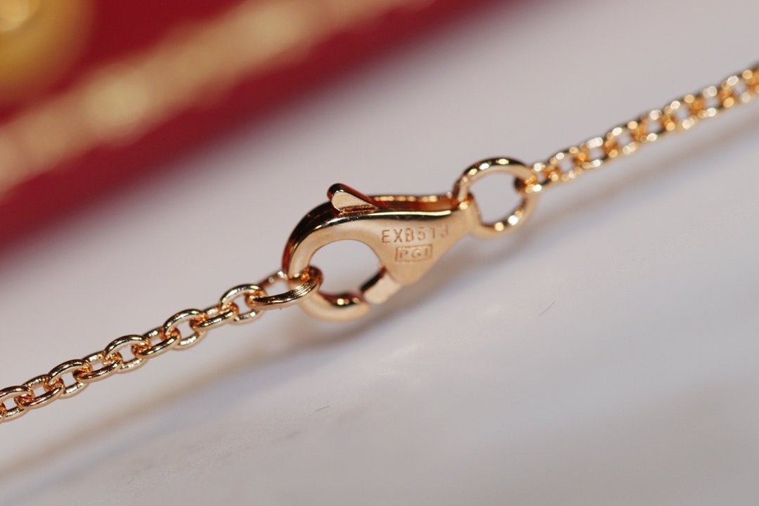 [Royal Jewellery]LOVE NECKLACE PINK GOLD AND SILVER