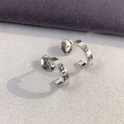 [Royal Jewellery]LOVE EARRINGS 2.65MM SILVER