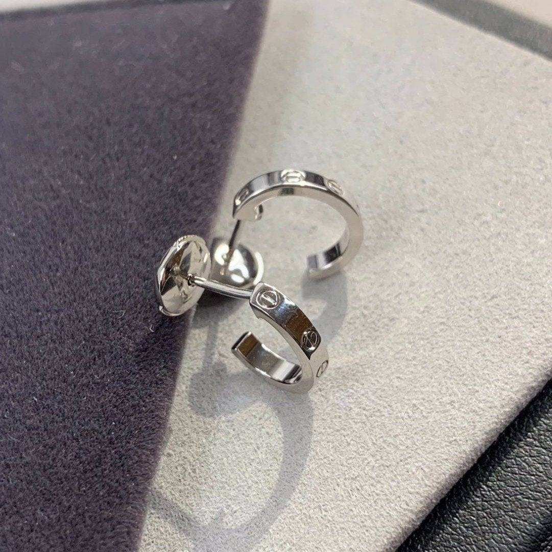 [Royal Jewellery]LOVE EARRINGS 2.65MM SILVER