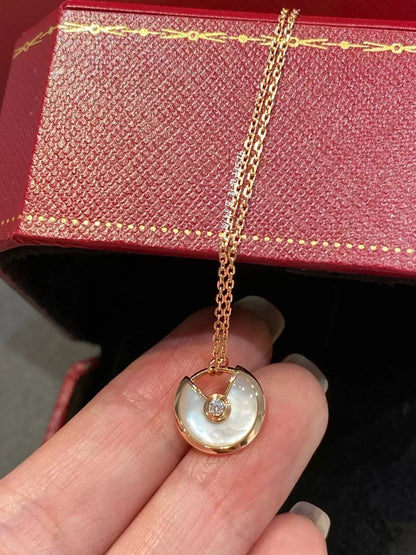 [Royal Jewellery]AMULETTE ROSE GOLD MOP NECKLACE