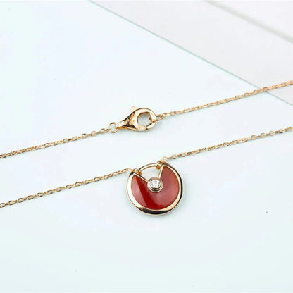 [Royal Jewellery]AMULETTE GOLD CARNELIAN ONYX NECKLACE