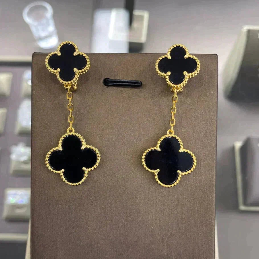 [Royal Jewellery]CLOVER 2 MOTIFS  EARRINGS (MULTIPLE CHOICESC