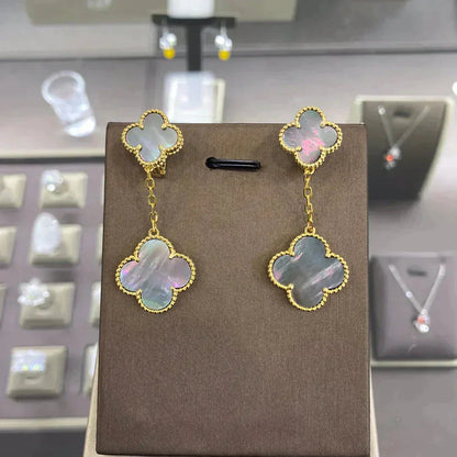 [Royal Jewellery]CLOVER 2 MOTIFS  EARRINGS (MULTIPLE CHOICESC