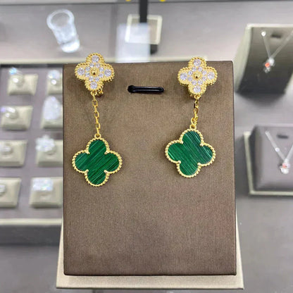 [Royal Jewellery]CLOVER  2 MOTIFS  DIAMOND  EARRINGS (MULTIPLE CHOICESç´
